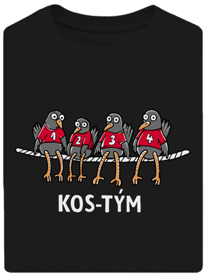 Kos-tým unisex tričko oversized Black