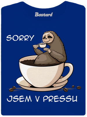 V pressu dámské tričko s lemem Royal Blue Mal