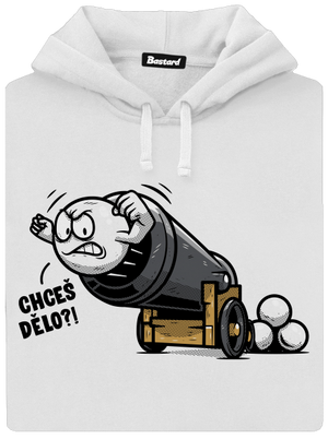 Chceš dělo? dámská mikina klokanka White