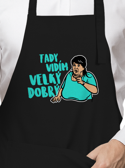 Velký dobrý zástěra Black