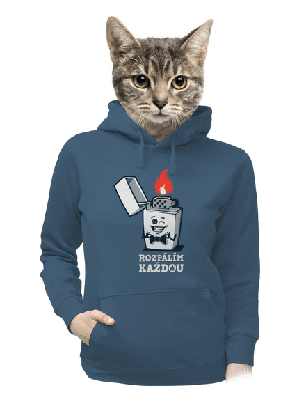 Rozpálím každou dámská mikina klokanka Denim