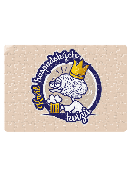 Král a královna kvízů puzzle White