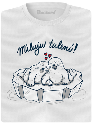 Miluju tulení dámské sportovní tričko White