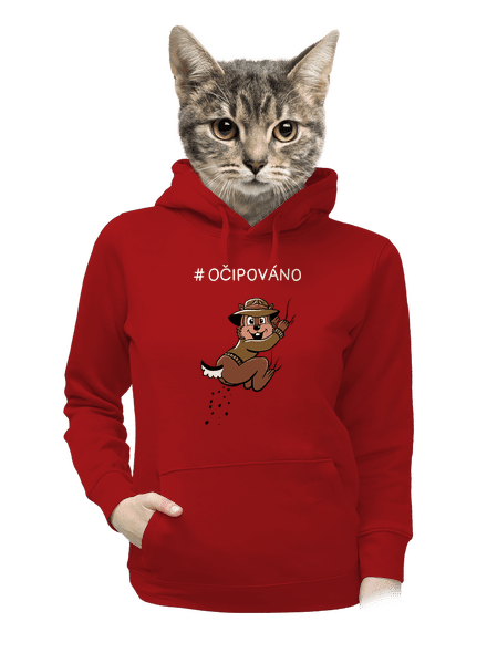 Očipováno dámská mikina klokanka Red Mal