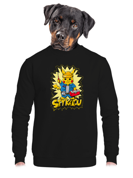 Stykaču unisex mikina bez kapuce Black