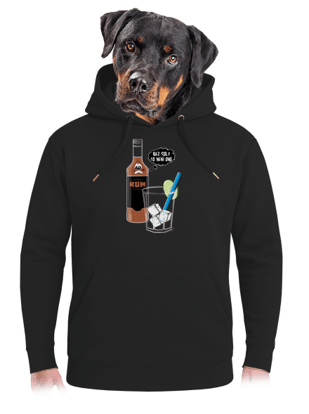 Rum a Cola unisex mikina premium Dark Black