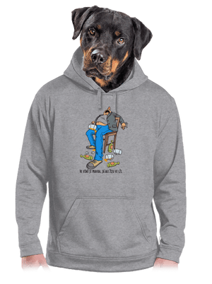 Žiju ve lži pánská mikina klokanka Light Melange