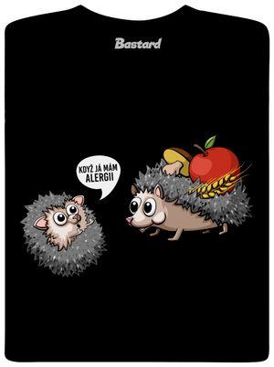 Alergický ježek pánské tričko Black