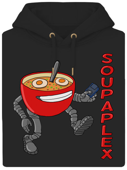 Soupaplex unisex mikina premium Dark Black