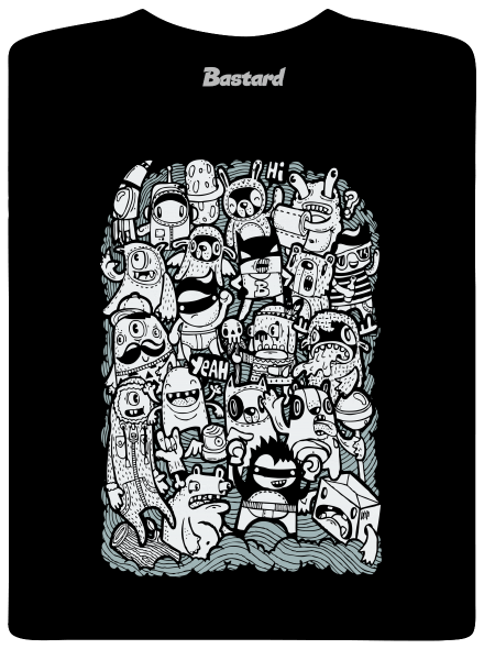 Doodle pánské dlouhý rukáv Black
