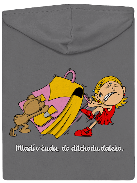 Školačka dámská mikina na zip Steel Gray