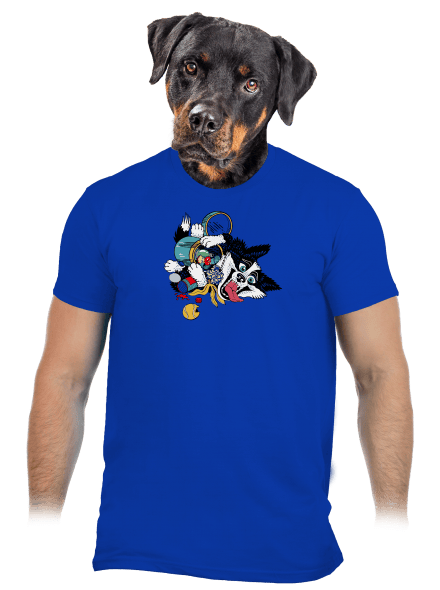 Border kolie pánské tričko Royal Blue