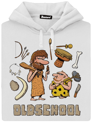 Oldschool dámská mikina klokanka White