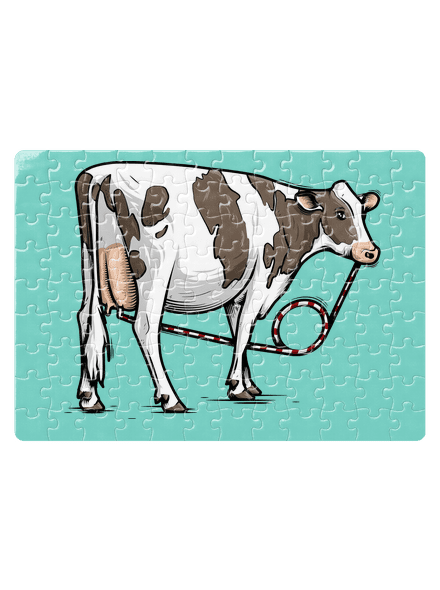 Cow drink puzzle White
