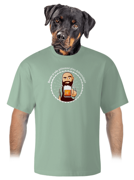 Pivo dobrovolně unisex tričko oversized Sage