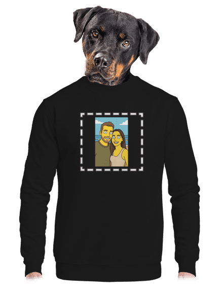 Simpsonovi z vlastní fotky unisex mikina bez kapuce Black
