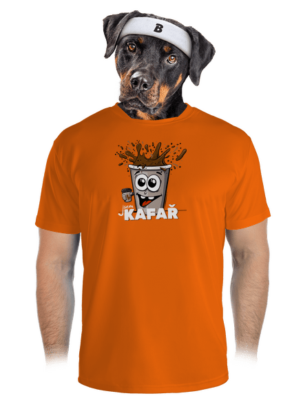 Jsem kafař pánské sportovní tričko Neon Orange