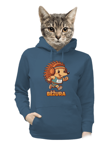 Běžura dámská mikina klokanka Denim