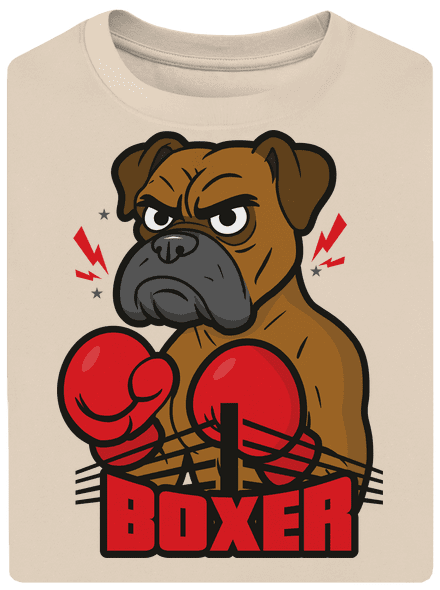 Boxer unisex tričko oversized Almond
