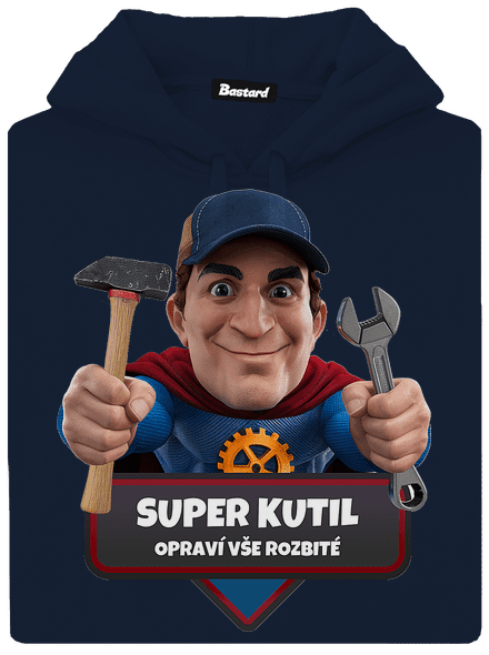 Super táta pánská mikina klokanka Navy