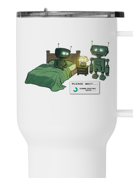 Robotí romantika termohrnek White