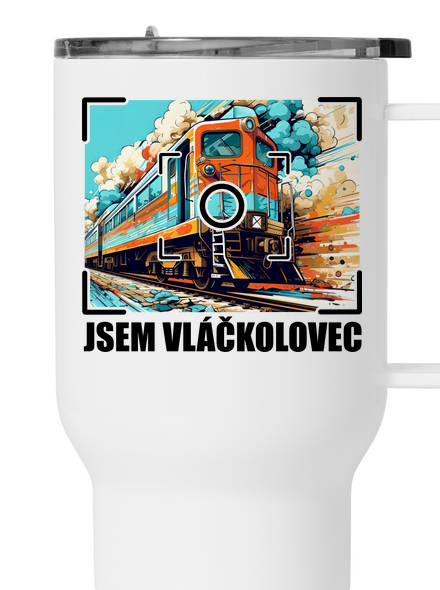 Jsem vláčkolovec termohrnek White