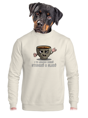 unisex mikina bez kapuce