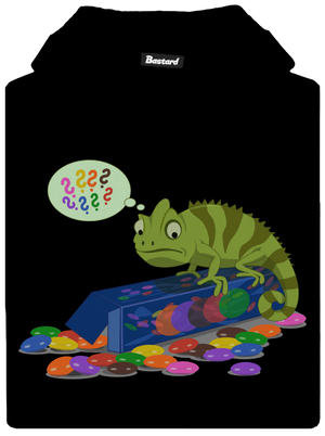Zmatený chameleon dětská mikina klokanka Black