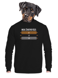 unisex mikina bez kapuce
