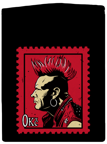 Známka punku pánská mikina na zip Black