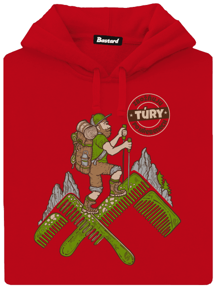 Turista pánská mikina klokanka Red