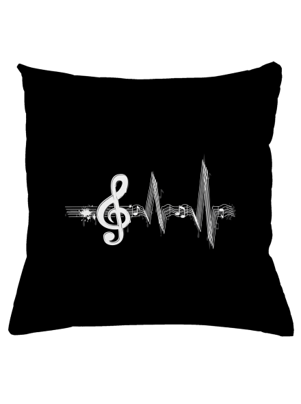 Žiju muzikou polštář Black