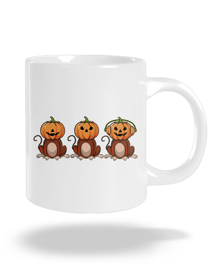 Halloween opičky velký hrnek White