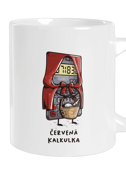 Červená kalkulka velký hrnek White