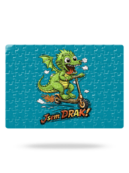 Jsem drak puzzle White