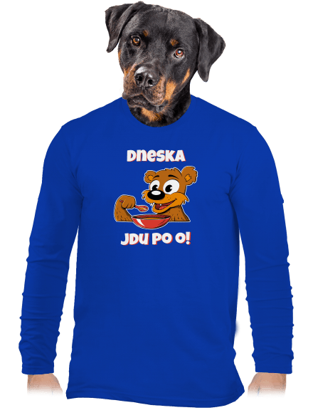 Dneska jdu po o pánské dlouhý rukáv Royal Blue