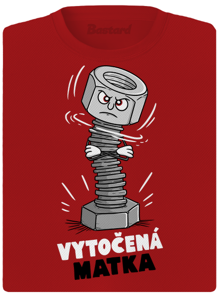 Vytočená matka dámské sportovní tričko Red Mal