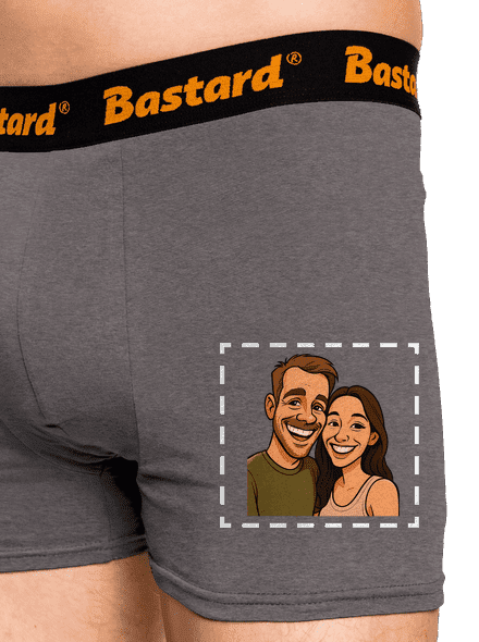 Karikatura z vlastní fotky boxerky Gray Melange