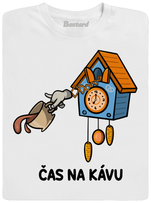 Čas na kávu pánské dlouhý rukáv White