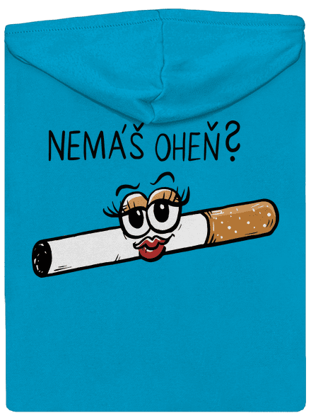 Cígo a oheň dámská mikina na zip Blue Atol