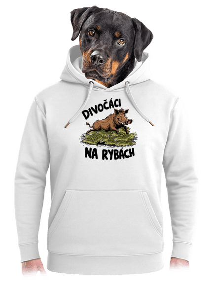 Divočáci na rybách unisex mikina premium Snowwhite