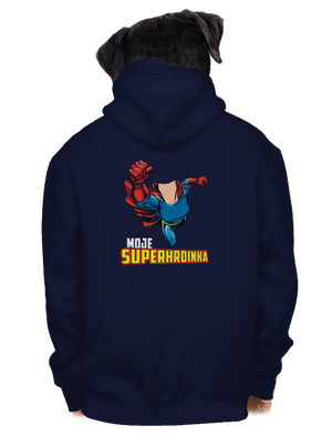 Moje superhrdinka pánská mikina na zip Navy