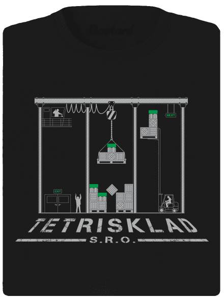 Tetrisklad dámské sportovní tričko Black
