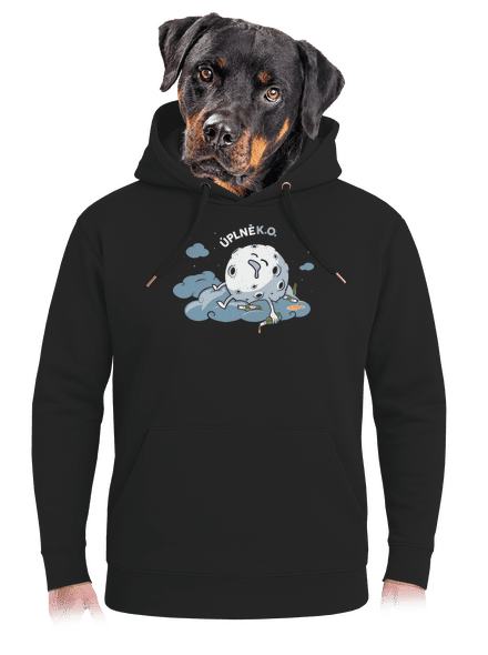 Úplně K. O. unisex mikina premium Dark Black