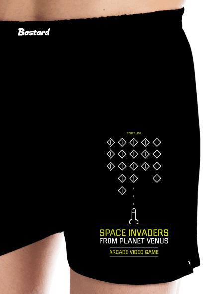 Space Invaders pánské trenky Black