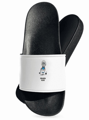 Neklidná - vlastní text pantofle White