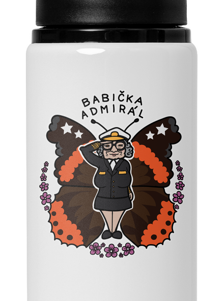 Babička admirál lahev na vodu White