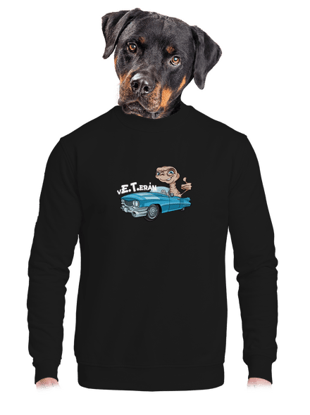 Veterán E.T. unisex mikina bez kapuce Black
