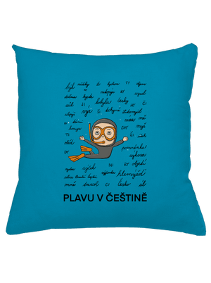 Plavu v češtině polštář Blue Turquoise