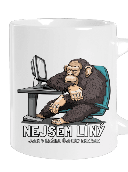 Nejsem líný velký hrnek White